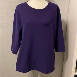 CLEARANCE Chico’s Ribbed Purple 3/4 sleeve